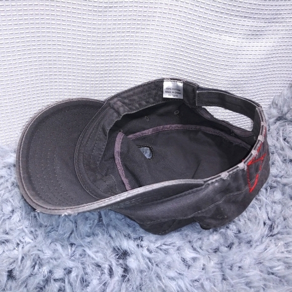 Gray Distressed Cotton Newsboy CAP Hat for Girls Women w Pigtails Red Stitching - Picture 11 of 12